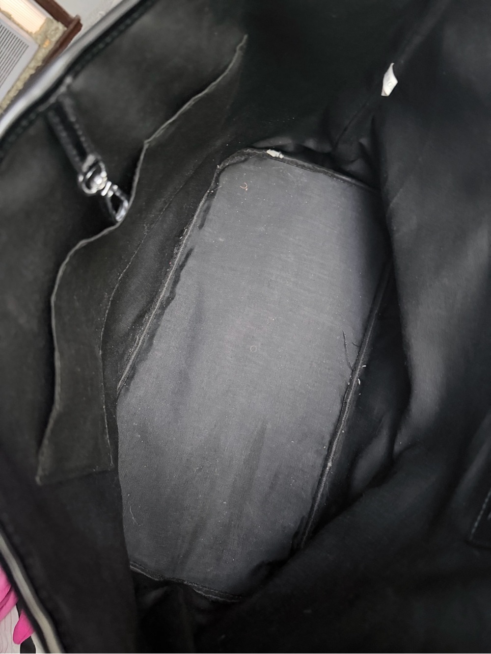 Glamaholic Black Patent Tote Bag with Embossed Logo - Picture 5 of 5